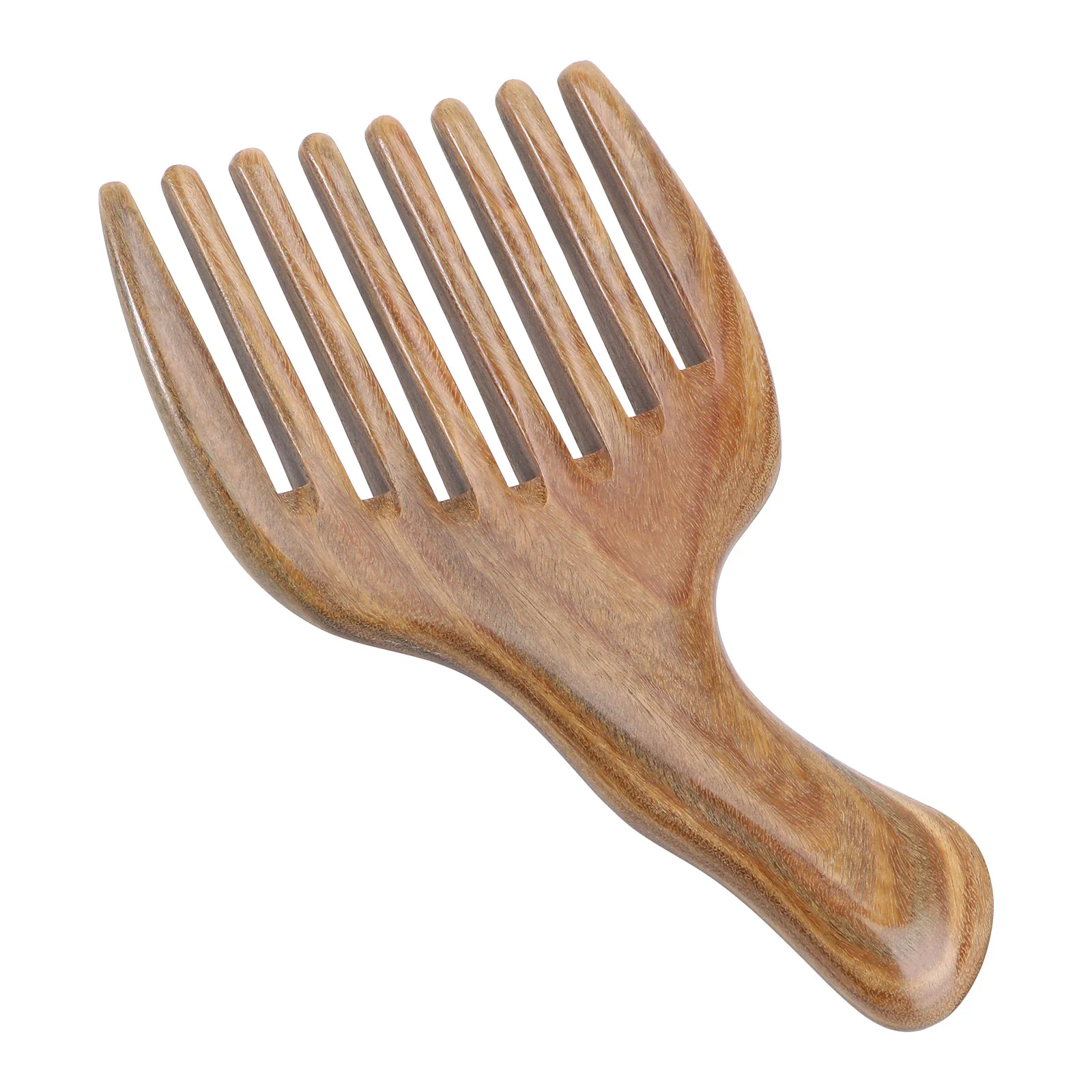 

Comb Wooden Hair Wide Tooth Sandalwood Curly Pick Rake Combs Women Womens Handle Scalp Beard