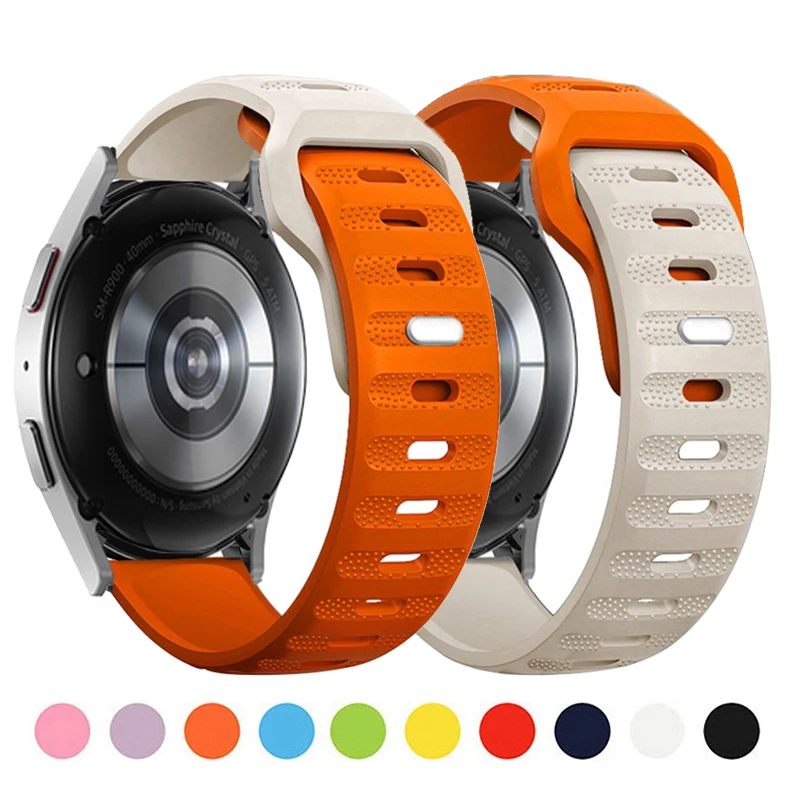 

Ремешок силиконовый для Samsung Galaxy Watch 5 Pro/5/4/44 мм 40 мм/4 Classic 46 мм/42 мм/S3, сменный Браслет для наручных часов, 16 18 20 22 мм