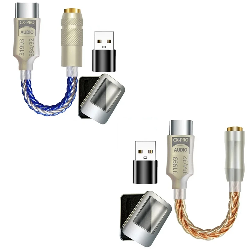 CX31993 Hi-Fi ЦАП типа C до 3 5 мм усилитель для наушников аудио декодер IEM AMP адаптер