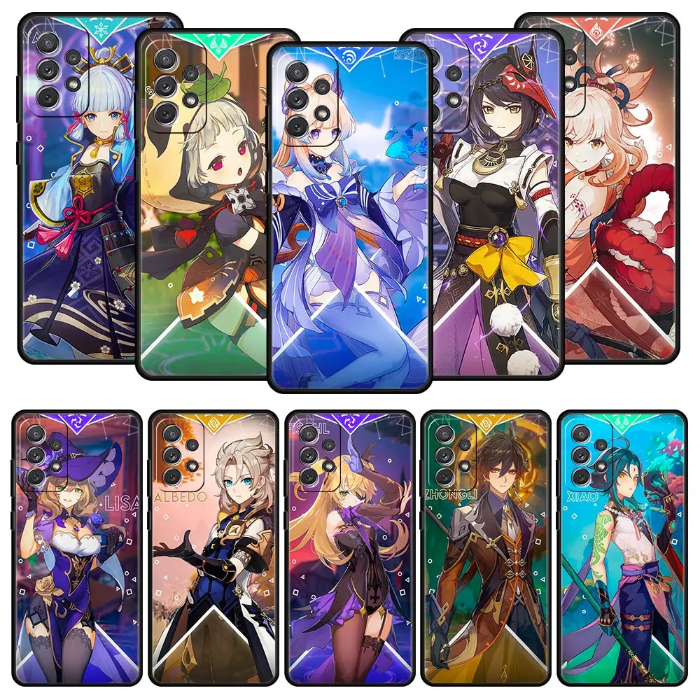 

Genshin Impact Fashion Phone Case for Samsung Galaxy A51 A71 A21S A12 A11 A31 A52 A41 A32 A01 A23 A33 A53 A73 A03S A13 5G Cover