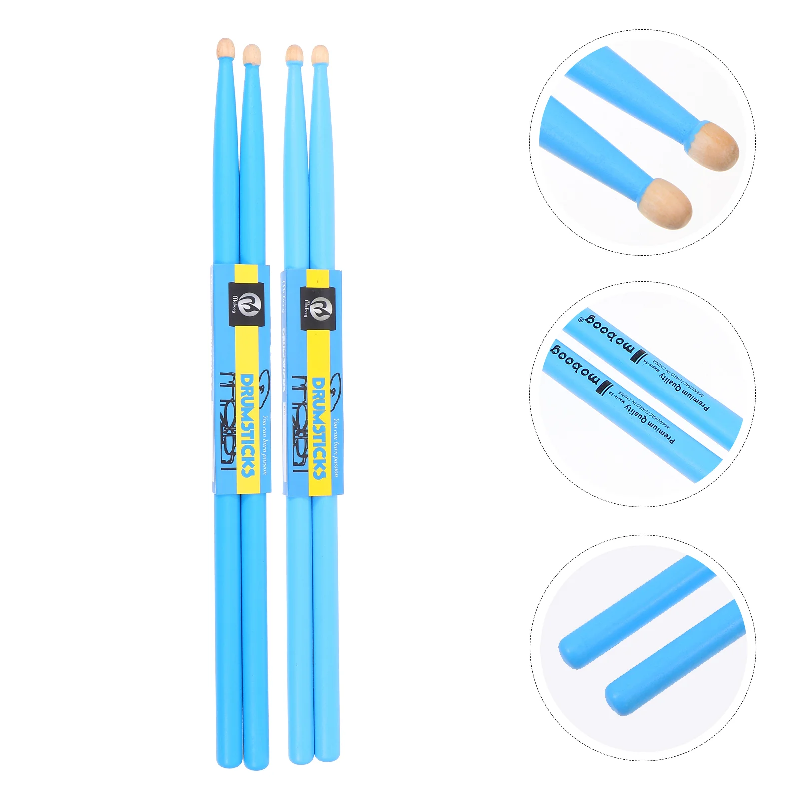 

2 Pairs Drum Sets Kids Maple Drum Sticks Air Fittings Signature Drumsticks Drumsticks Adults Wood Drumsticks Pedals Maple Sticks
