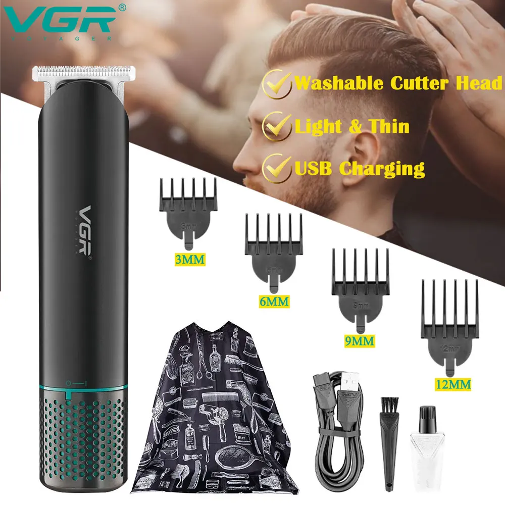 

VGR Hair Cutting Machine Men's Electric Shaver Rechargeable Hair Clipper Barber Professional Hair Machine Trimmer for Men New In