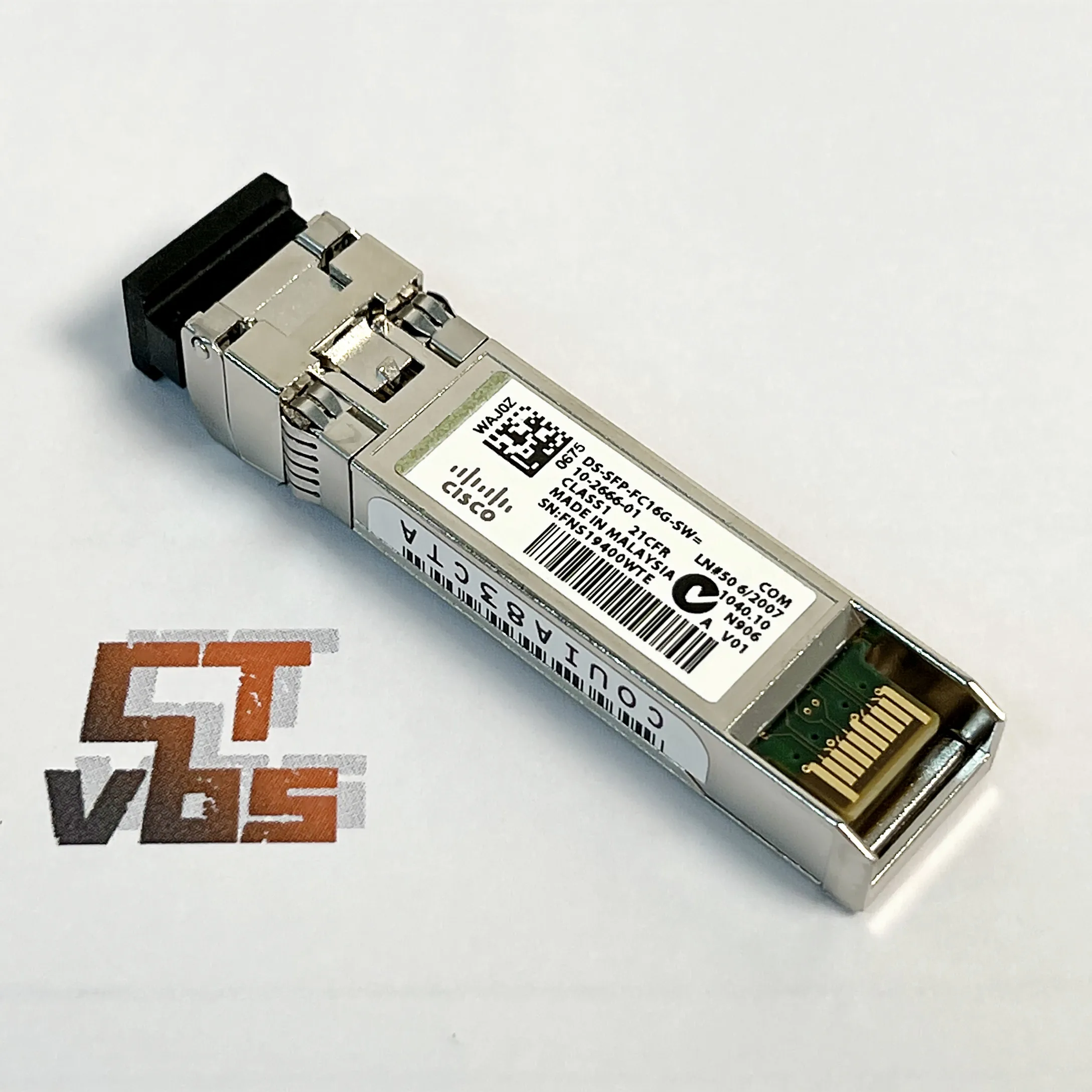 Cisco 16Gb Fibre Channel SW SFP+ Transceiver DS-SFP-FC16G-SW 850nm 10-2666-01 MMF Fiber Optic Transceiver Module