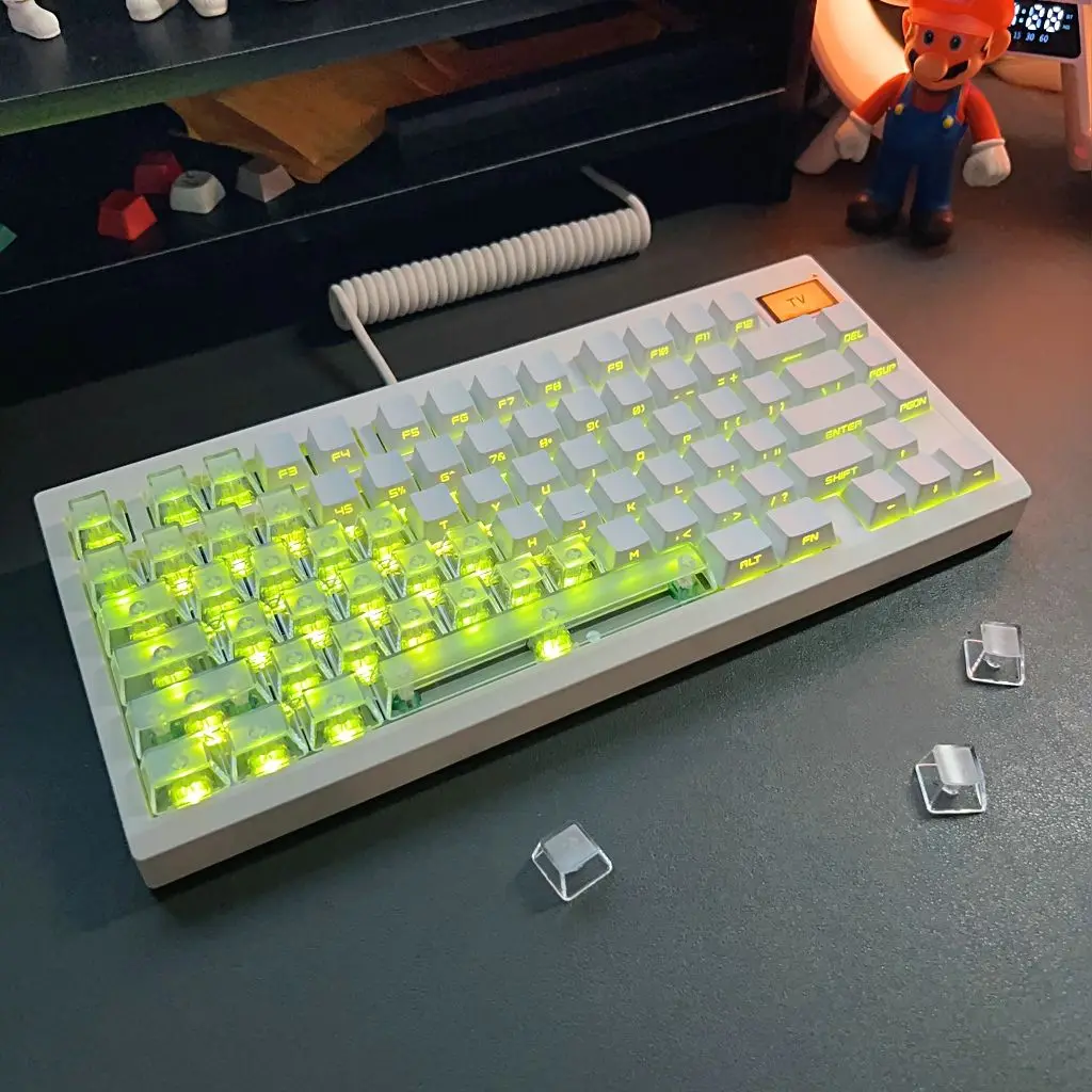 Прозрачные колпачки для клавиш с высотой 131 от производителя двухцветные