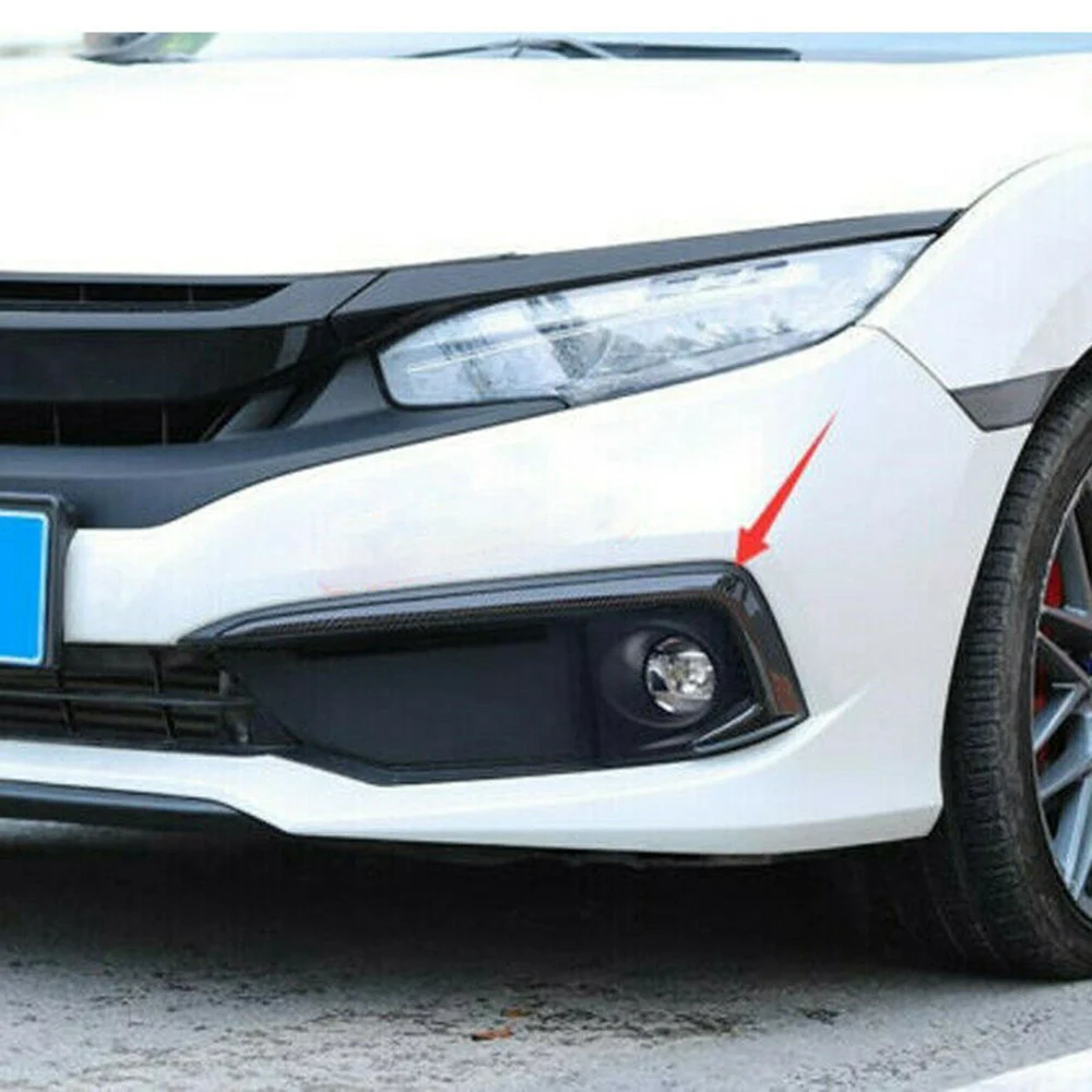 2 шт. передние противотуманные фасветильник из углеродного волокна для Honda Civic