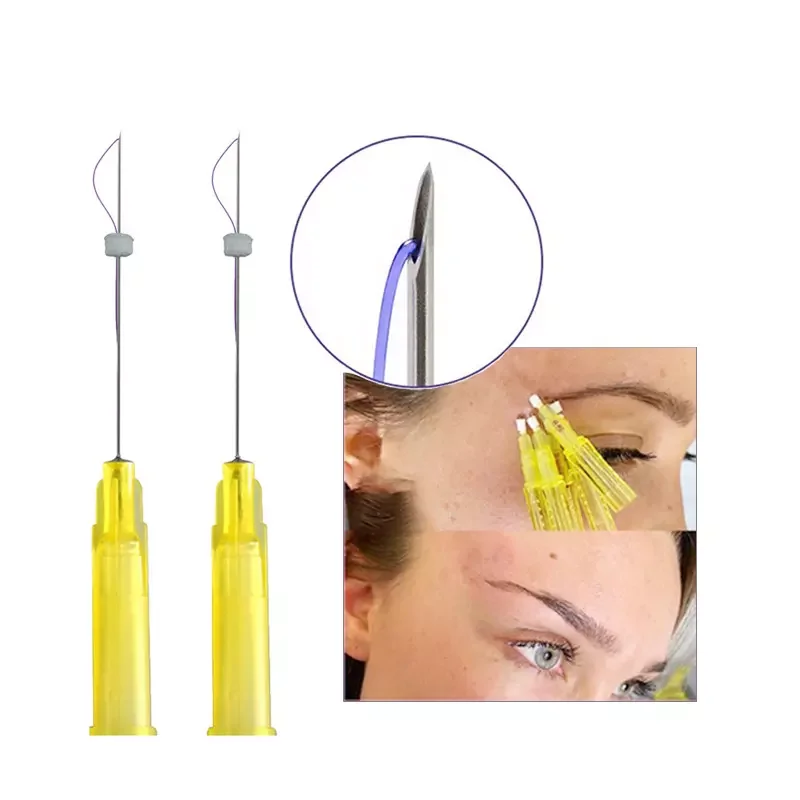 

50PCS Korea Mono Pdo Threads Wrinkles Folds Filling 26g 27g Skin Tightening Sharp Needle