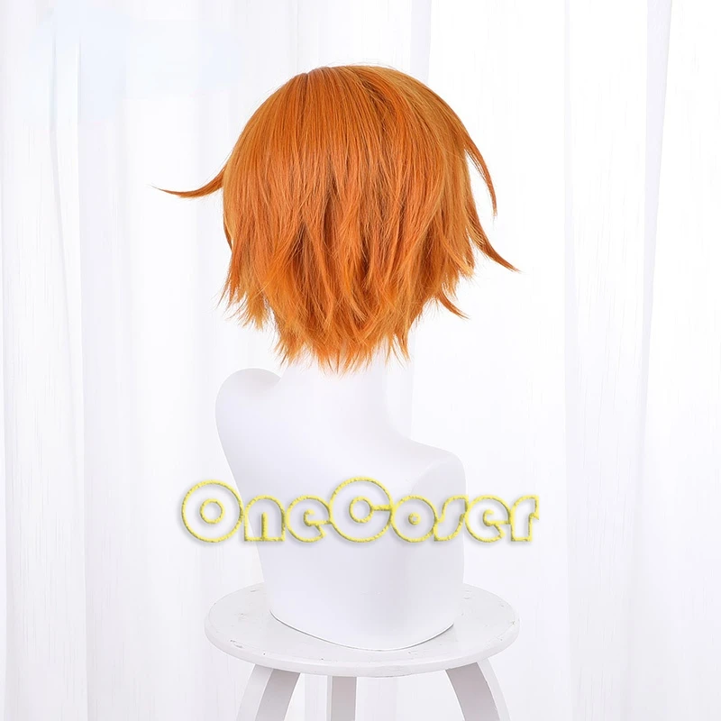 Парик для косплея Сасаки мияно косплей оранжевые короткие волосы термостойкие +