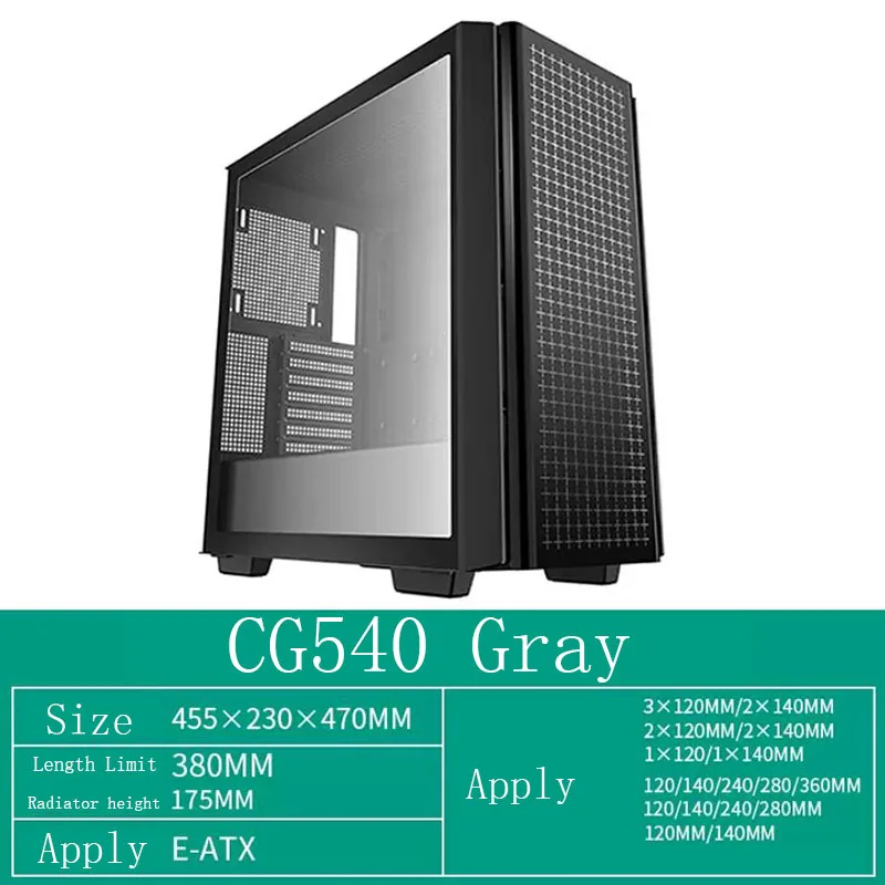 DeepCool CG540 CG560 Computer Case Mini-ITX/Micro-ATX/ATX/E-ATX for Cooling 7Slots Computer Cabinet Chasis De La Computadora