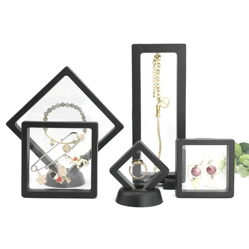 

PET Membrane Jewelry Ring Display Jewelry Display Stand Pendant Holder Protect Jewellery Stone Presentation Case Jewelry Package