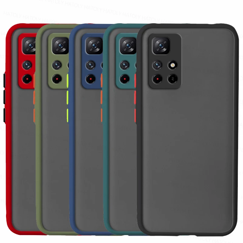 For Xiaomi Redmi Note 11s Case Cover Redmi Note 11s Cover Shockproof Matte PC TPU Back Phone Case Redmi Note 9s 10 11s 11 Pro 5G