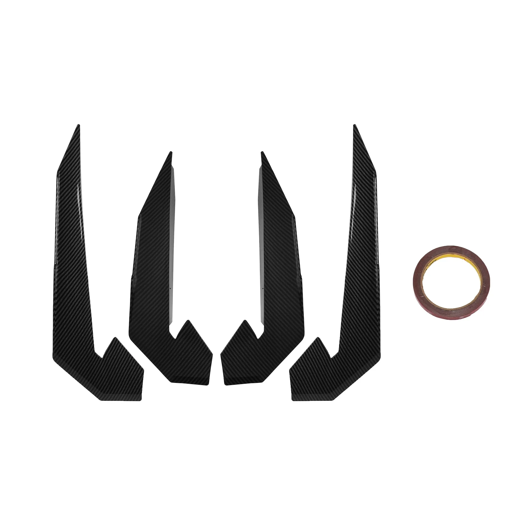 

4Pcs Car Front Bumper Lip Splitter Fin Long Air Knife Auto Body Kit Car Spoiler for Honda Civic 10TH Type-R 2019-2021,B