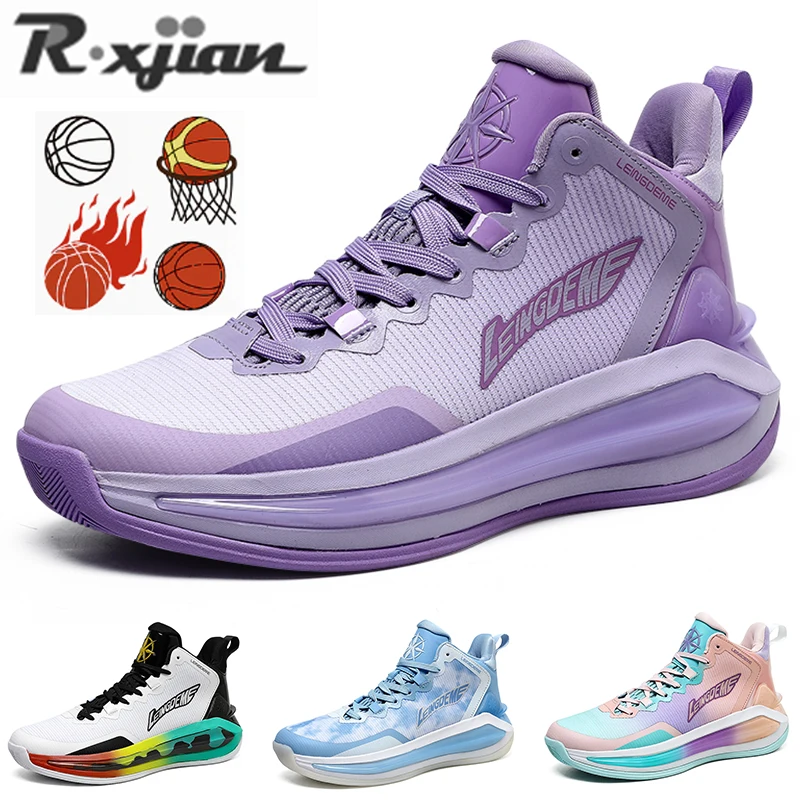 

Basketball Shoes Bright Color Series High-quality Men And Women Breathable Anti-skid And Wear-resistant Large Size 36-45