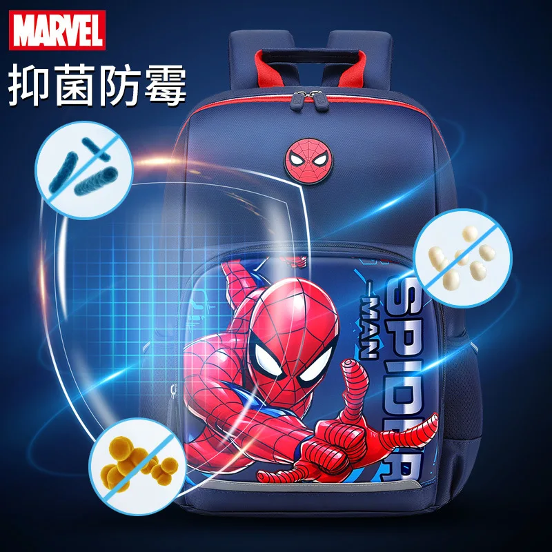 2022 New High Quality 100% Genuine Disneyland Children's Schoolbag, American Captain Spiderman Pattern Backpack