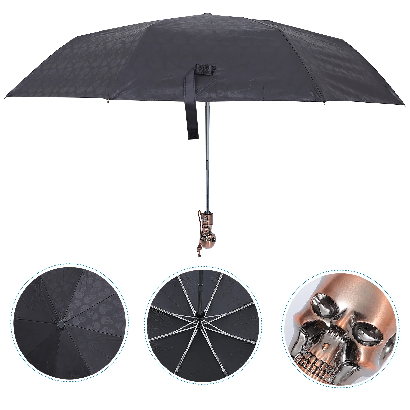

Umbrella Pocket Head Handle Ultraviolet Light Travel Sun Aluminum Alloy Collapsible Rain Folding