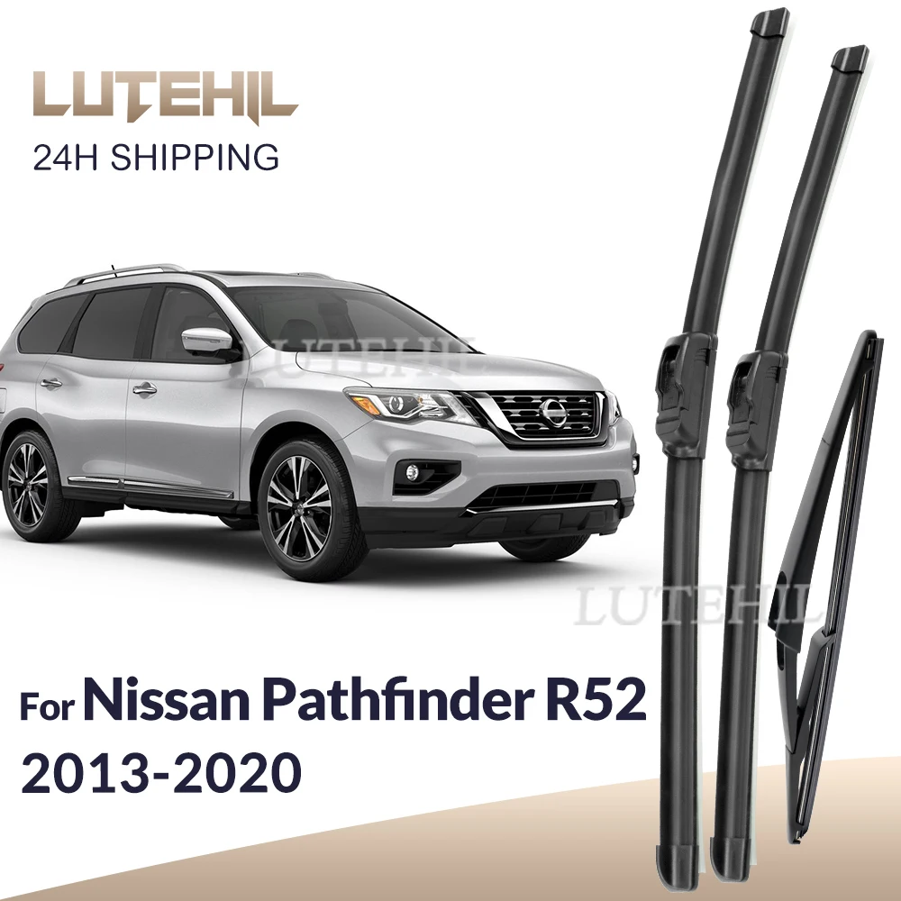 

Для Nissan Pathfinder R52 2013-2020 2014 2015 2016 стеклоочиститель передние и задние щетки стеклоочистителя лобовое стекло щетки для окон 26 "17" 12"