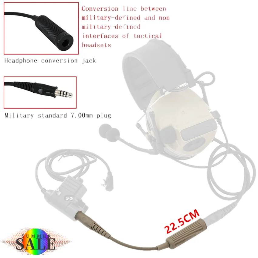 

Adapter U-174 NATO/Military To Civilian Wiring for Peltor Comtac / Msa Sordin / TCI Hi-threat Liberator Tactical Headset