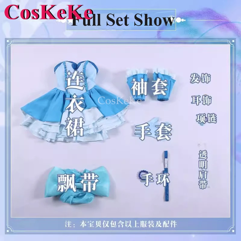 CosKeKe Hanon Hosho Косплей Русалка Мелодия Пичи Пич Костюм Великолепная Синяя Униформа
