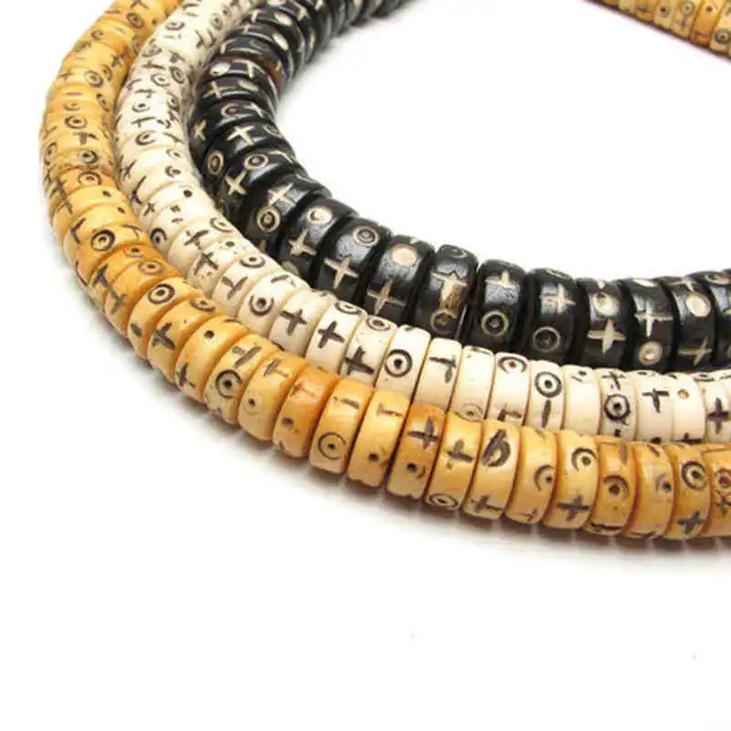 

108 шт. 10 мм Фотоэлементы ручная резьба солнце Звезда Крест Тотем молитва свободные бусины Черный Белый Коричневый опционально TSB0345