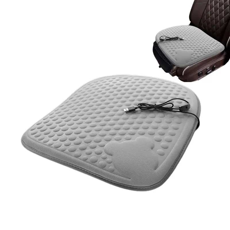 

Подогреваемая подушка для автомобильного сиденья, удобная Подогреваемая подушка для автомобильного сиденья, подогревающая Подушка с USB, приятная для кожи Нижняя крышка автомобильного сиденья, надежная электрическая подушка