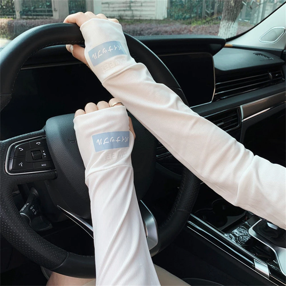 Upgraded Fabric Armguard Sleeve Fresh And Sweet Sunscreen Long Arm Cover Integrated Seamless Design Mittens Sweat-absorbing
