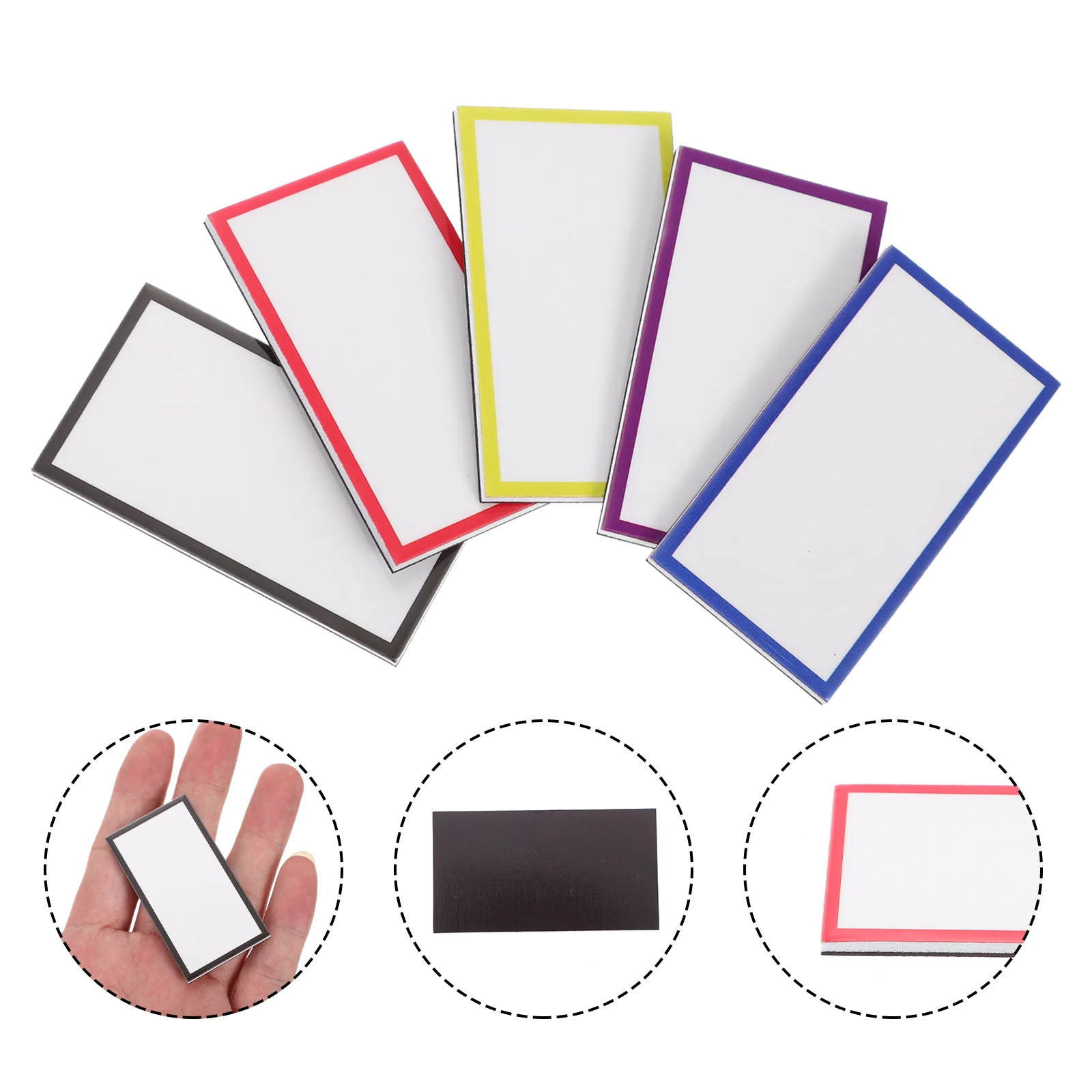 

Fridge Magnet Dry Erase Stickers Magnetic Name Tags Reusable Whiteboard Magnets