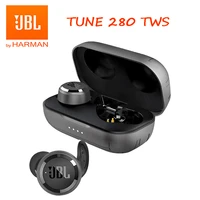 original jbl tune 280 tws wireless bluetooth earphone waterproof headset sports bass earbuds t280 tws headphone charging case