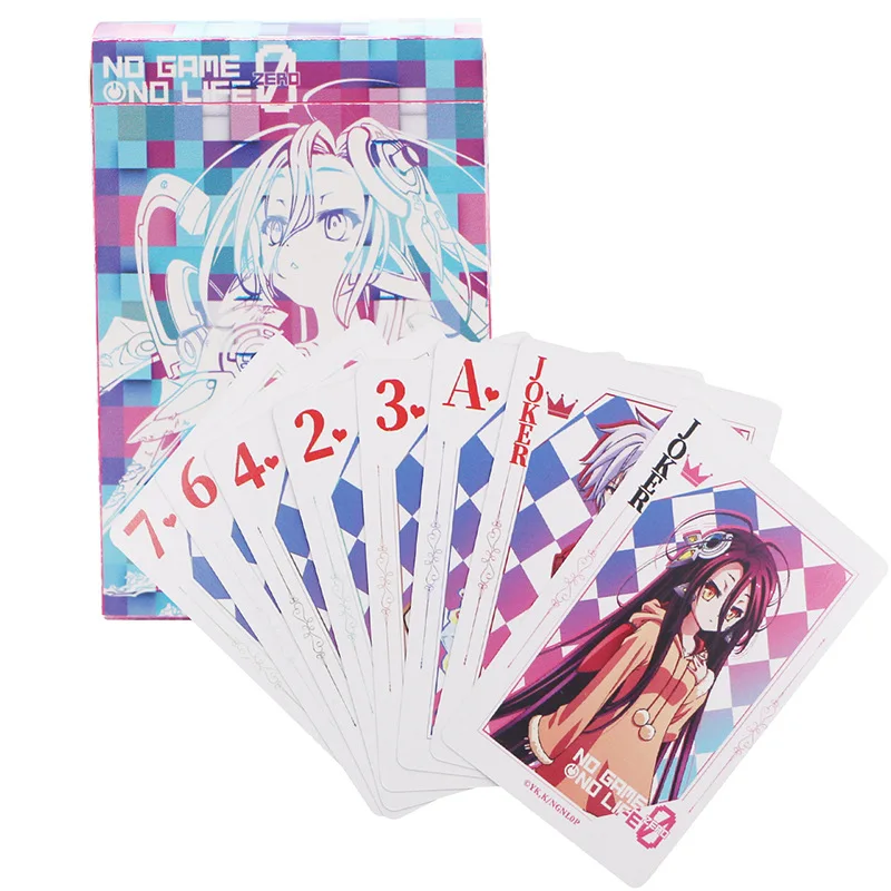 

54 Pcs/box New Anime NO GAME NO LIFE Cosplay Board Game Playing Cards Shiro Sora Poker Cards Fans Collection Gifts Toys