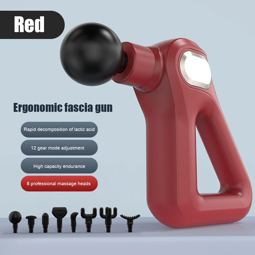 

Массажер для головы шеи и глубоких тканей, массажер для мышц, расслабляющий массажный пистолет для тела, пистолет для Fascia, USB треугольная пуш...