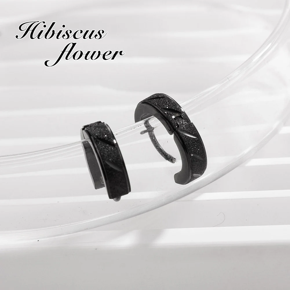 

Hibiscus Flower Stainless Steel Earrings Premium Audience Matte Frosting Ear Jewelry Cool Things Men Girl's Aesthetic Earring