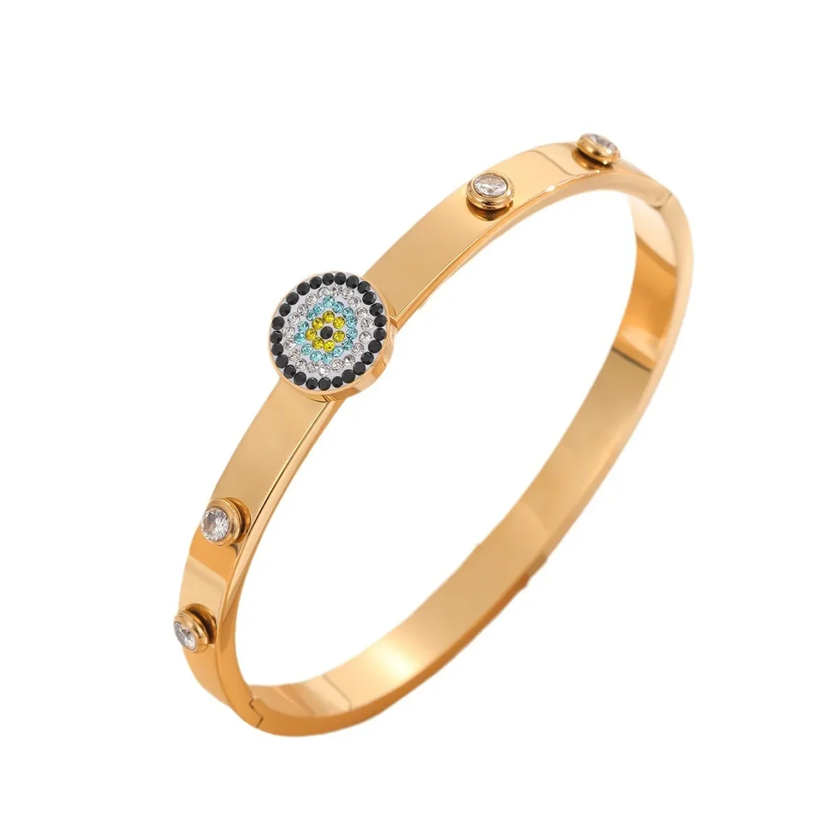 Уникальная красочная дрель скульптура цирконий браслет для глаз элегантные