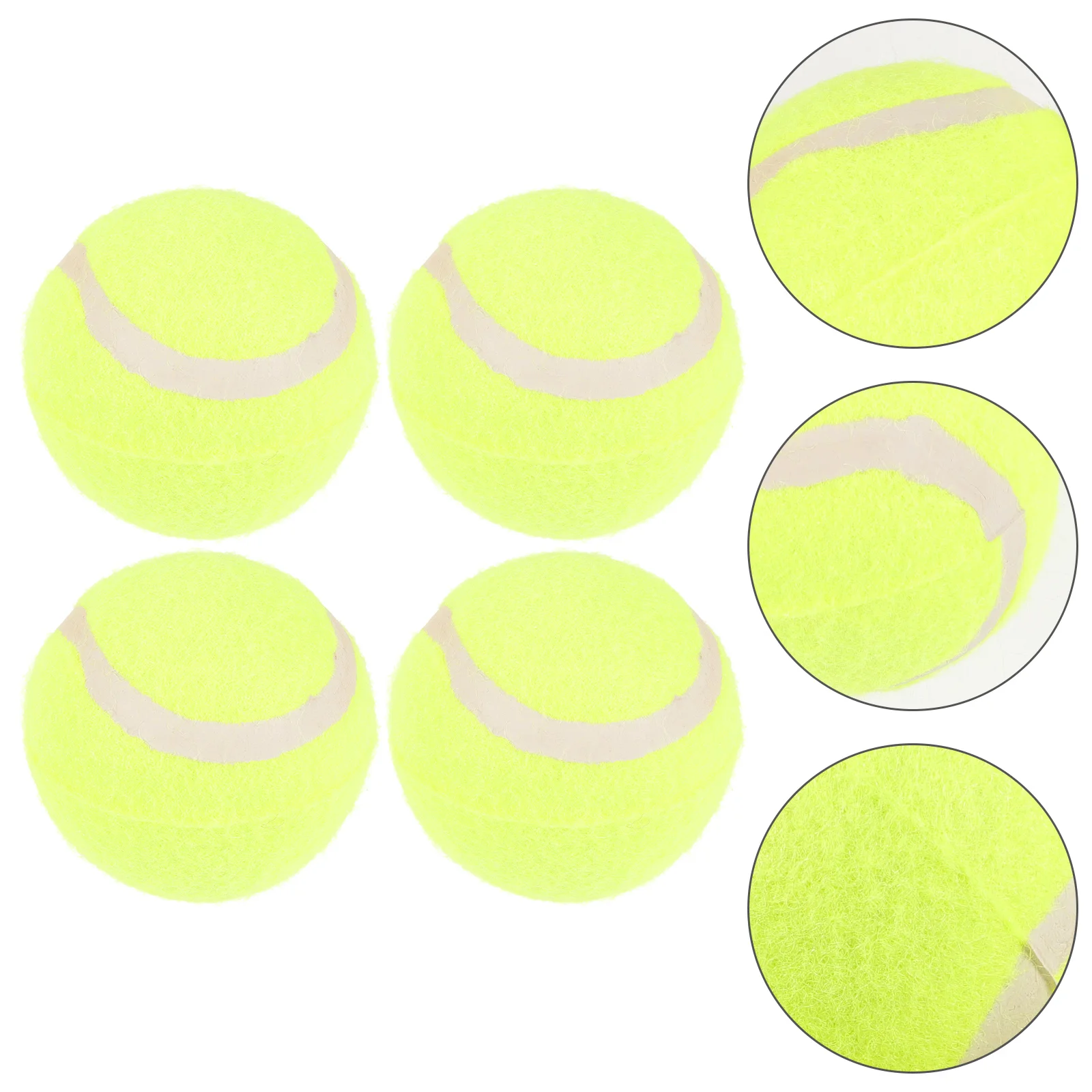 

4 Pcs Outdoor Dog Ball Rubber Balls Toy Throwing Sports Small Tennis Dogs Activity
