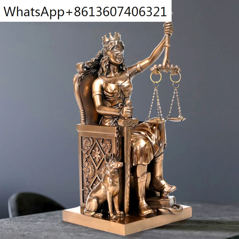 

Room Decor Statue Of The Goddess Of Justice Decoration Nordic Retro Figure Sculpture Room Desktop Balance Legal Ornaments Gifts