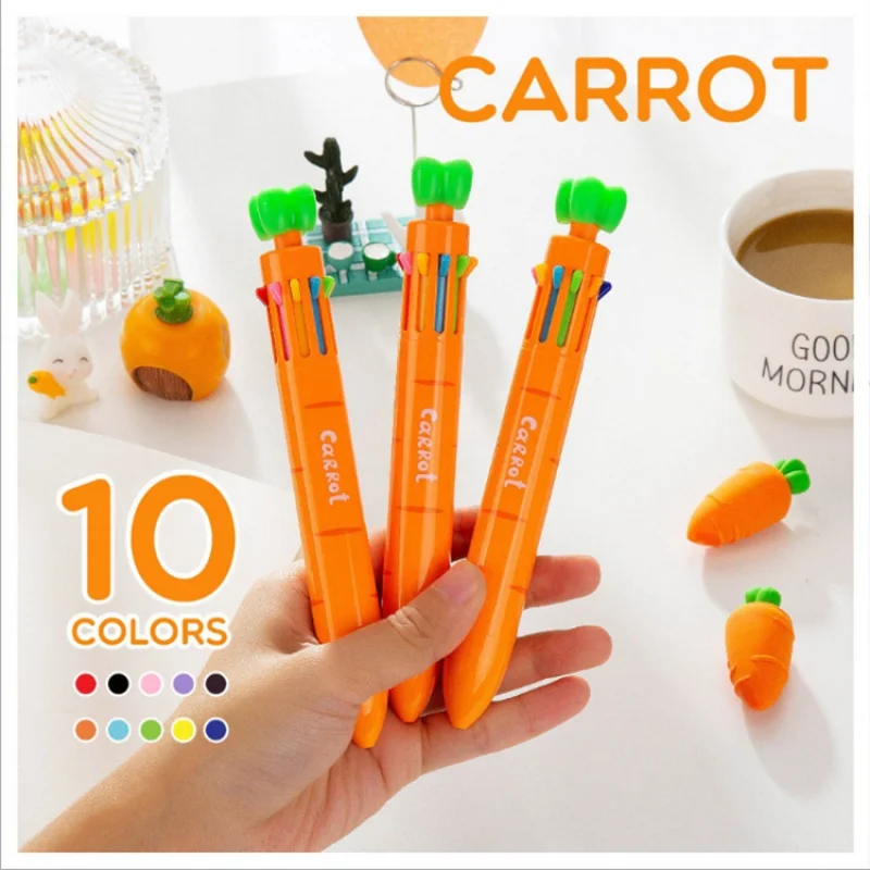 Новое поступление новинка шариковая ручка с морковкой 10 цветов милые школьные и