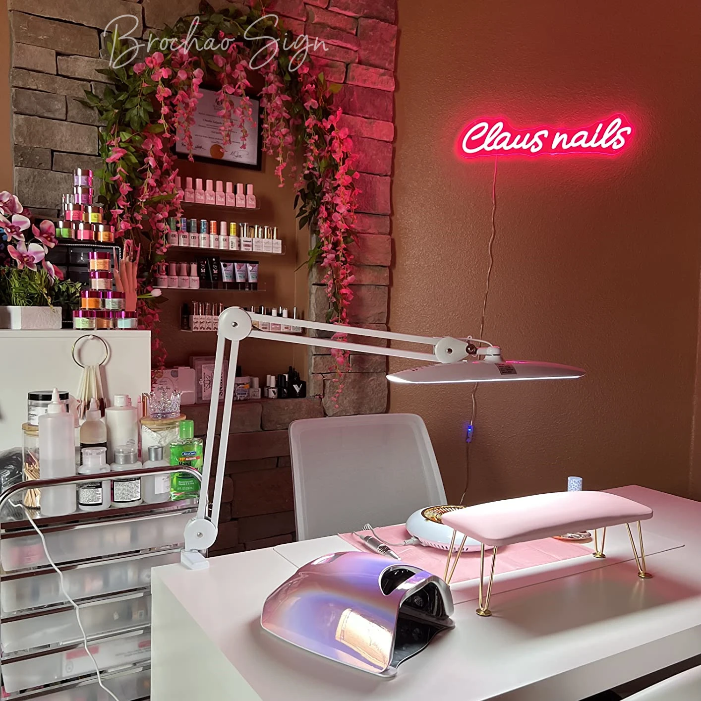 

Неоновая подводка для ногтей, индивидуальный неоновый светсветильник йся гель для салона красоты, акриловая Гибкая подводка для глаз, свет...