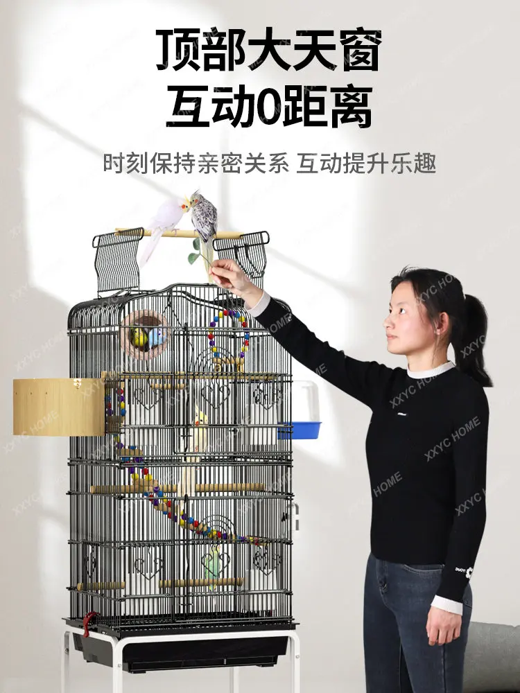 Женская клетка Xuanfeng из кожи тигра пион роскошная вилла большая железная для
