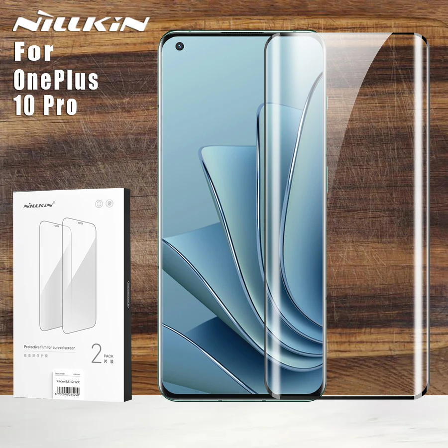 nillkin for oneplus 10 pro 5g glass 2pcs impact resistant curved film glass screen protector for oneplus 10 pro free global shipping