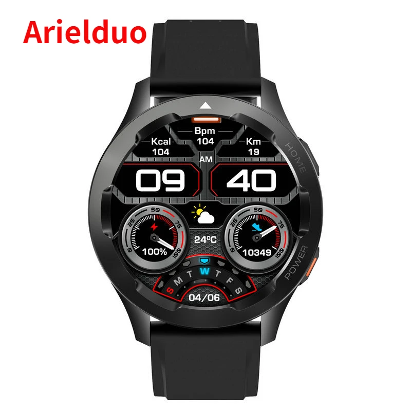 New men's outdoor sports waterproof intelligent diving computer watch HD round screen sports watch Bluetooth music watch