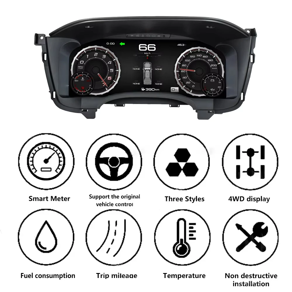 Фото ЖК-панель приборов для Chevrolet Silverado GMC Sierra 2007-2013, виртуальная приборная панель, цифровой дисплей спидометра №2