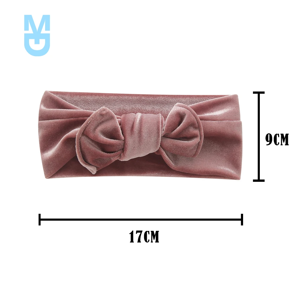 

New Velvet Baby Headband Turban Big Bowknot Baby Girl Headband For Newborn Bow Hair Band Children Kid Head Wrap Hair Accessorie
