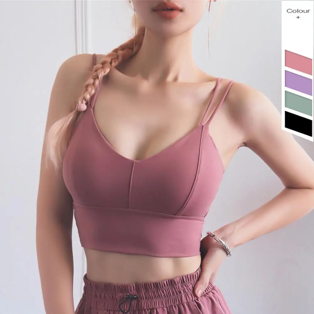 

Women Sports Bras For Fitness Yoga Running Jogging Gym Athletic Yoga Bra Double condole takes vest type underwear female stereo