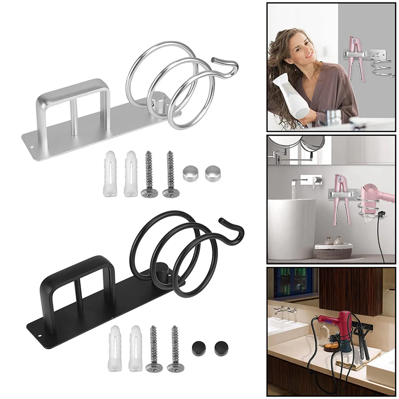

Bathroom Hair Straightener Holder Rack Bathroom Storage Shelf Wall Mounted Hair Dryer Holder Rack Organizer Accessories