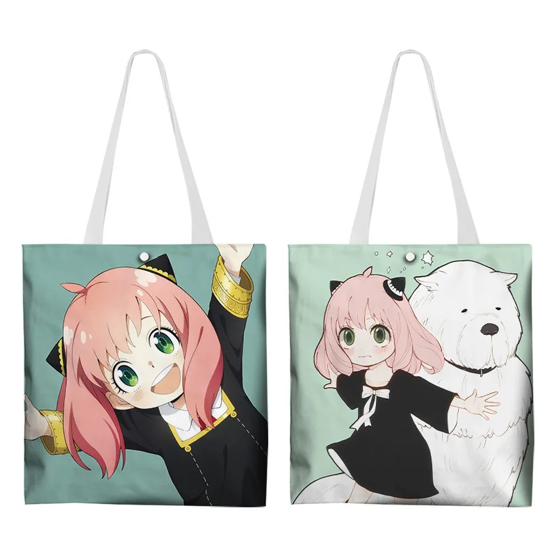 

Anime Spy X Family Canvas Bag Cosplay Anya Yor Forger Loid Forger Cartoon Print Shopping Bag Tote Harajuku Shoulder Bag Fan Gift