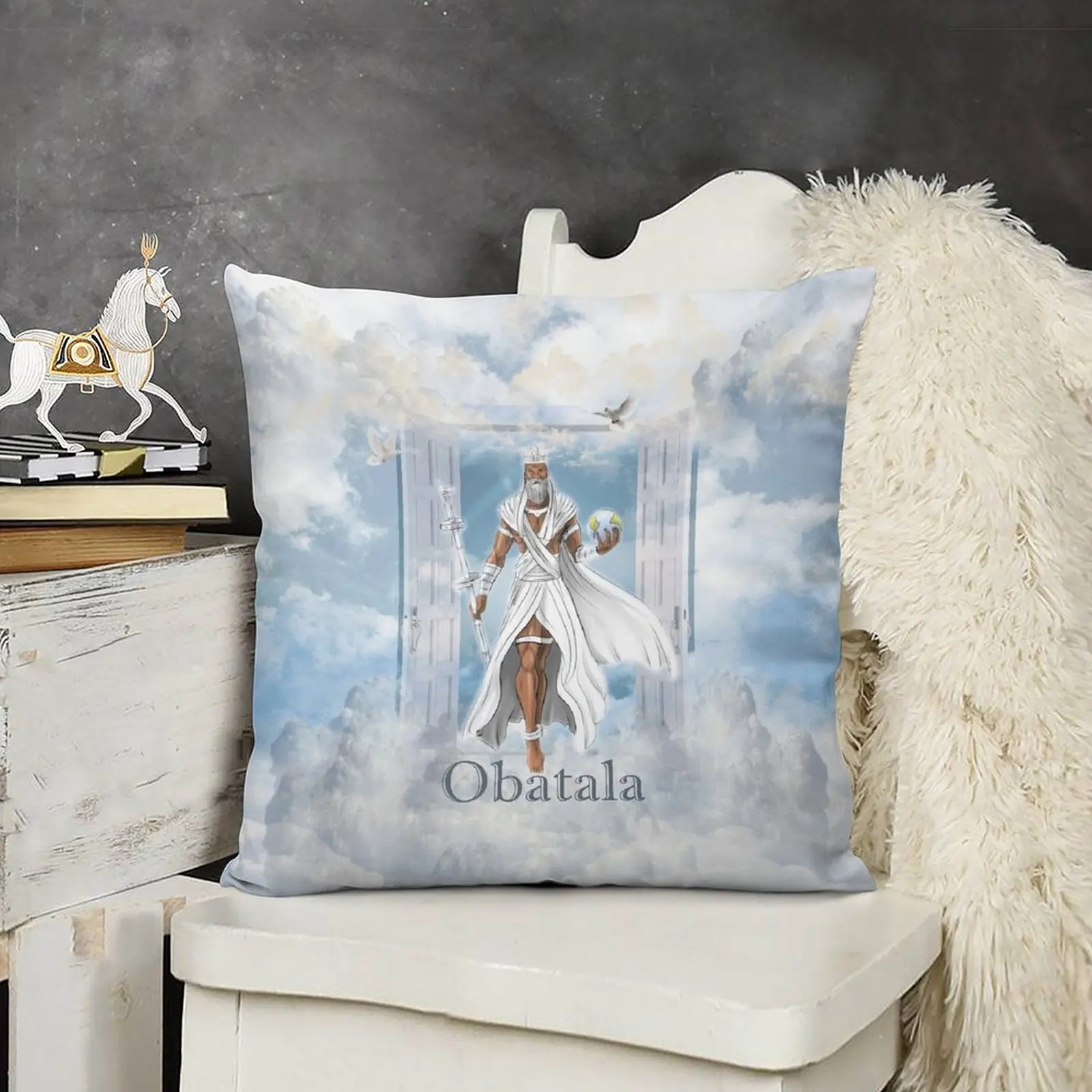 Obatala Бог творчества и мудрости в Yoruba Pantheon декоративная подушка для сна