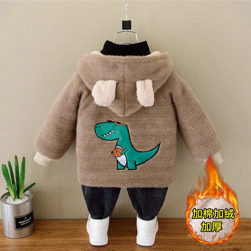 Пальто для мальчиков куртка хлопковая верхняя одежда ветровка 2023 утепленная