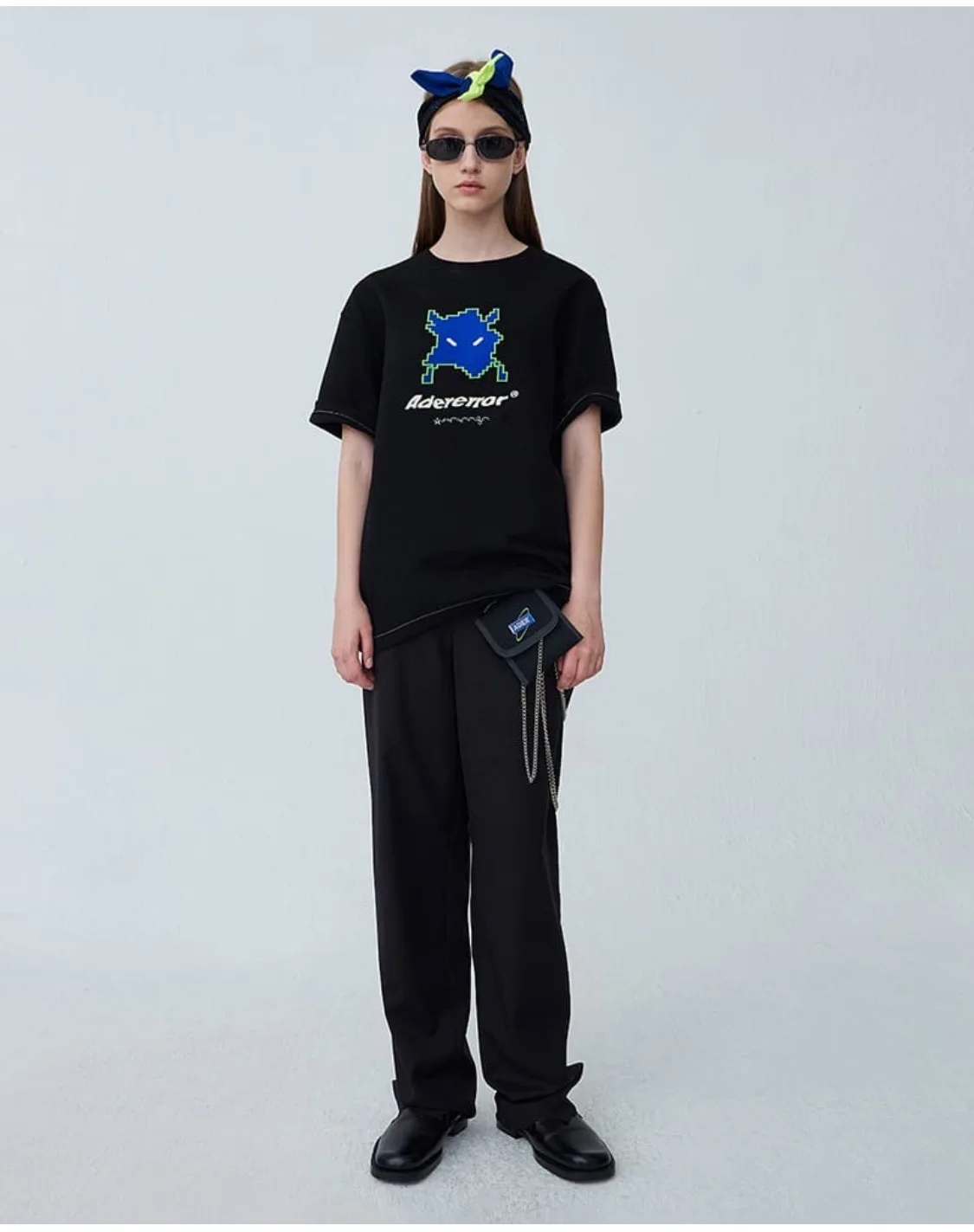 

ADER ERROR Small monster patch embroidered short sleeved T-shirt
