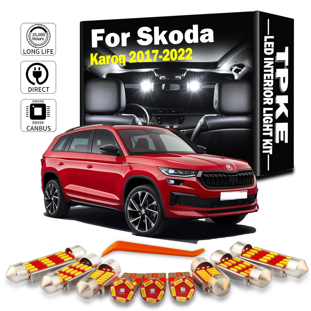 

TPKE 11 шт. Canbus светодиодный льная Светодиодная лампа Интерьер купольный перчаточный ящик карта огни лампа комплект для Skoda Octavia 3 MK III RS Combi 5E5 ...