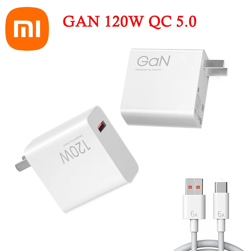

Зарядное устройство Xiaomi 120 Вт GAN с USB на Type-C, 120 Вт