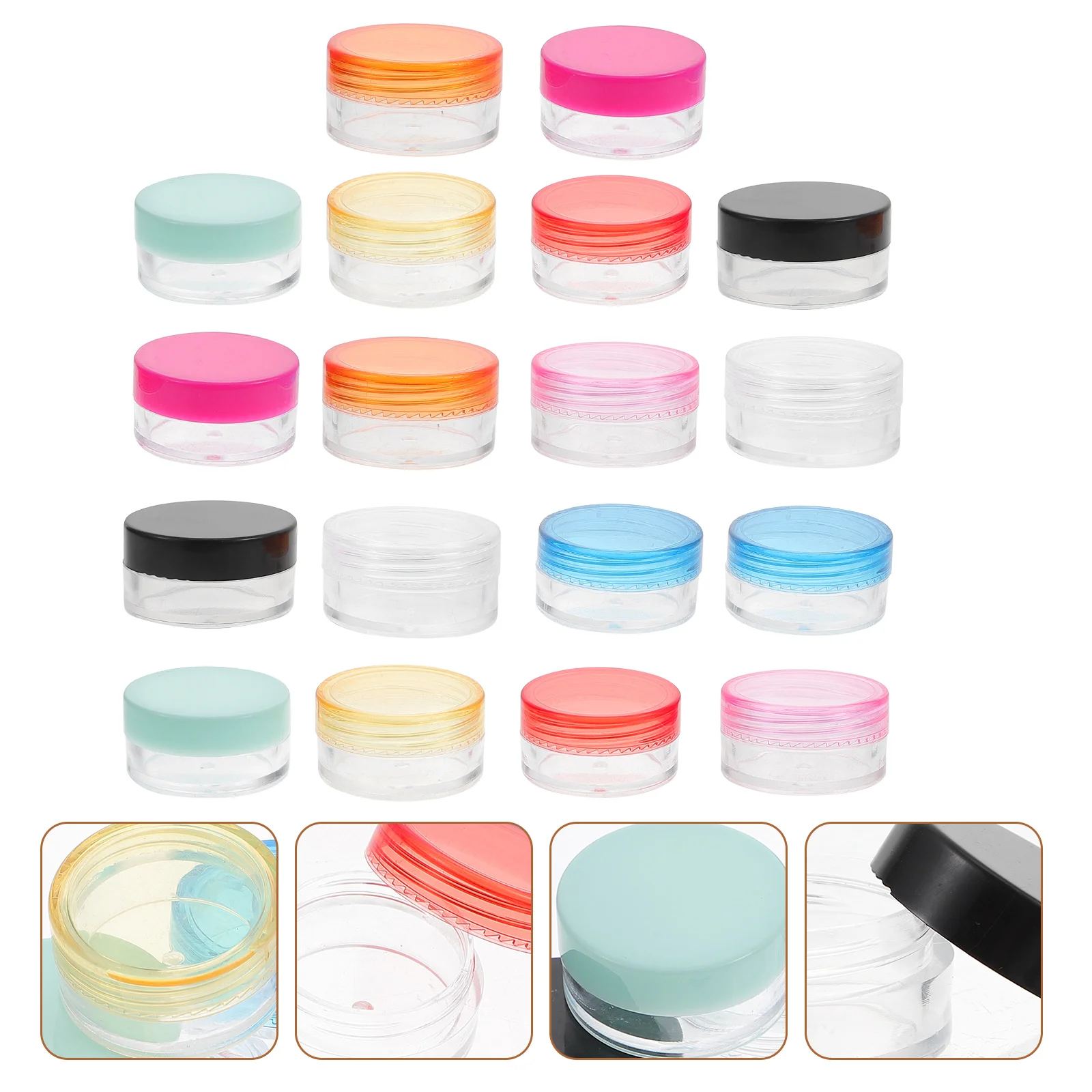 

100pcs Cream Container Sample Cream Storage Containers Wide-mouth Lotion Bottles Lotion Container for Shop Travel Home