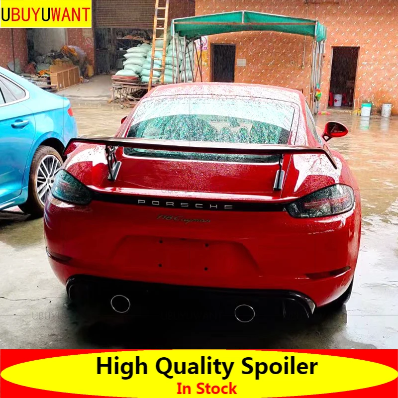 

Carbon Fiber & FPR Car Rear Wing Trunk Lip Spoilers For Porsche Cayman 981 718 987 Boxster 2013 2014 2015 2016 2017 2018+