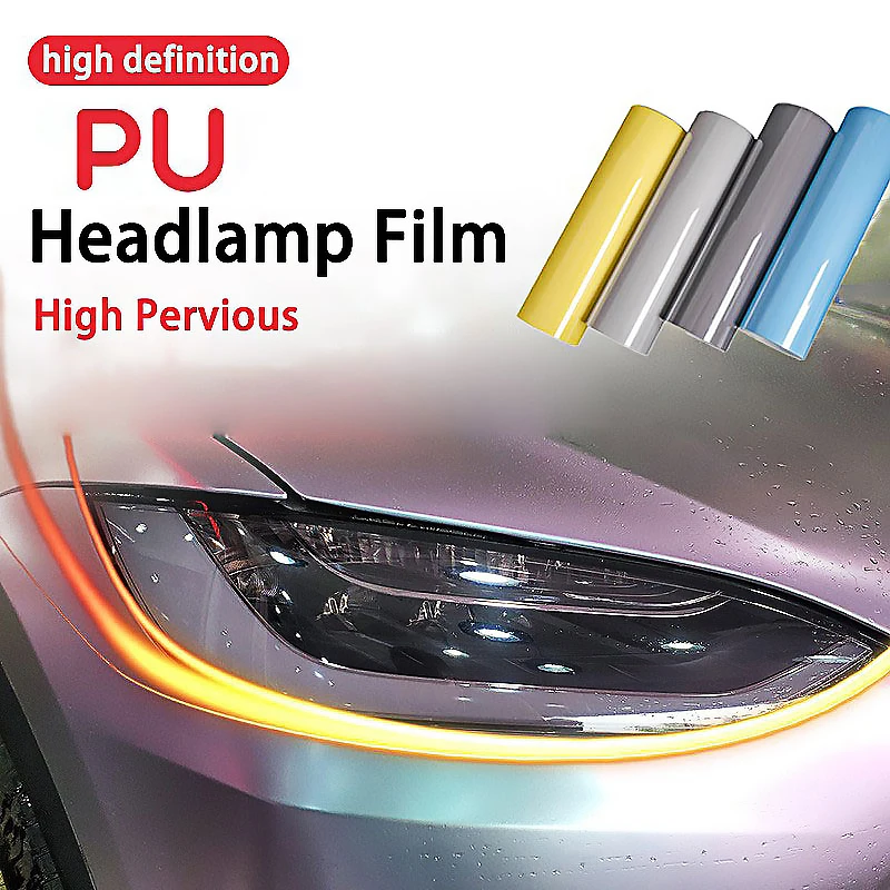 

30cm X 1Meter Car Light Headlight Taillight Tint Film TPU Film High Pervioous Headlamp Fog Tail Light Sticker Smoke Tint Film